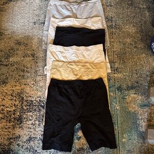 Bundle of six compression shorts, assorted colors
